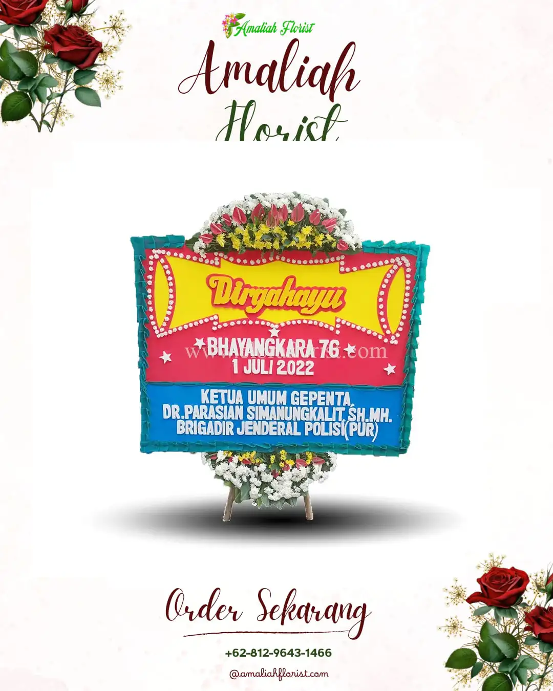 Papan Bunga HUT Ulang Tahun Dumai Kota